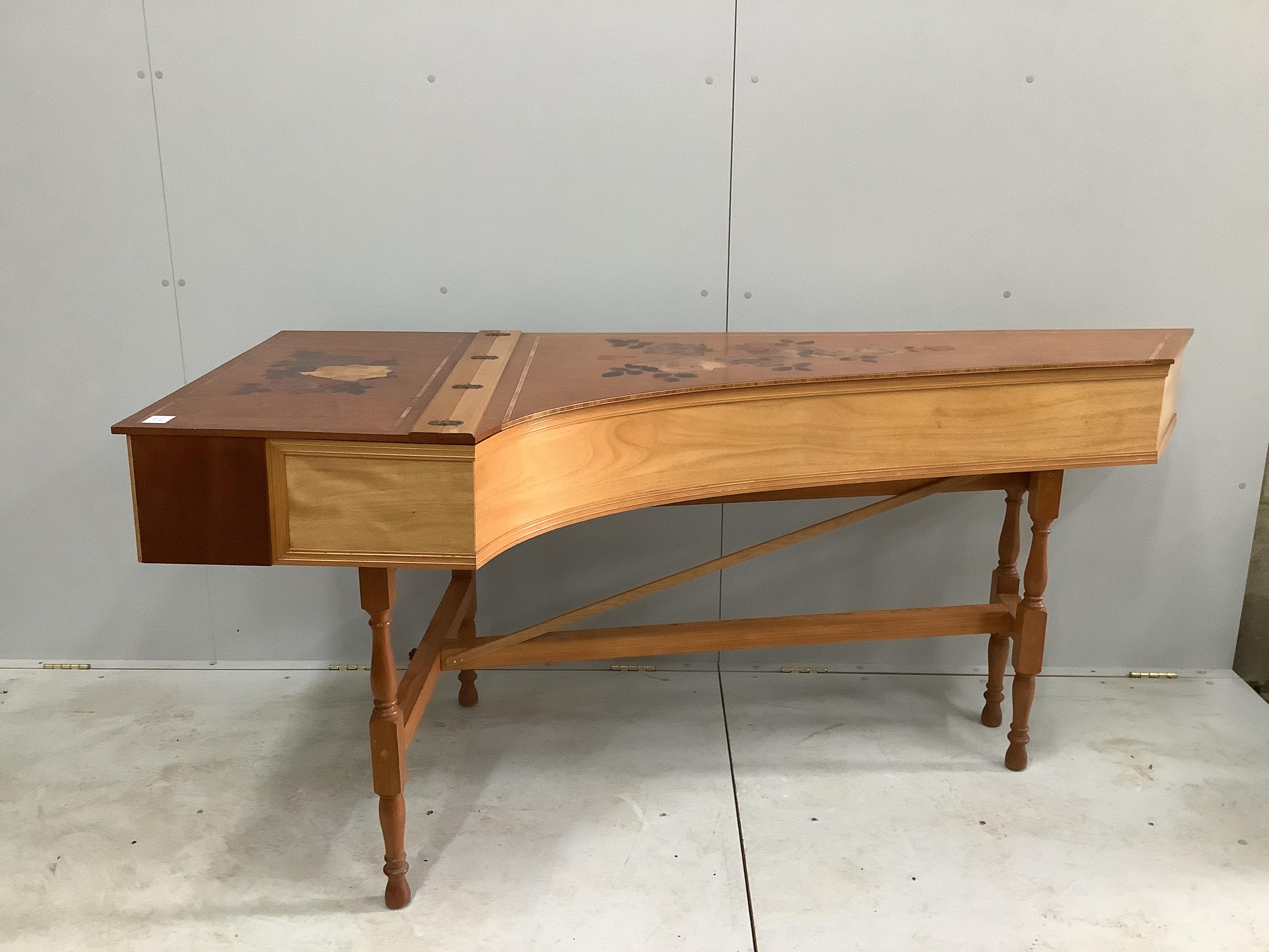 A Sandy Rogers kit built harpsichord after Giovanni Antonio, designed by Mark Stevenson, 4.5 octaves, rosewood naturals, width 81cm, length 185cm, with construction guide and other paperwork